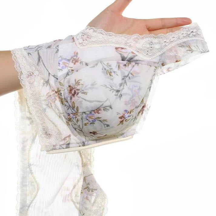 FRONT ZIPPER WIRELESS FLOWER BRA(Pack of 3)