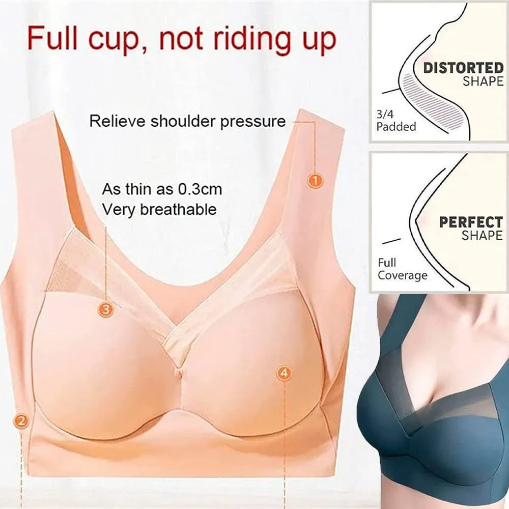 Comfort Plus Seamless Stylish Full Coverage Bra(pack of 3)