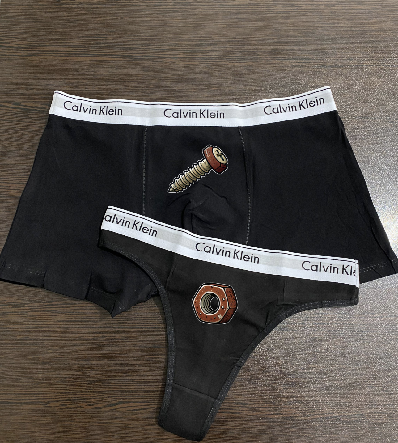 Bell bead couple shorts set