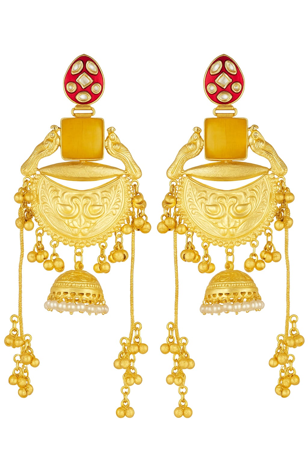 Gold Plated Kashmiri Jhumka with Ghungroo